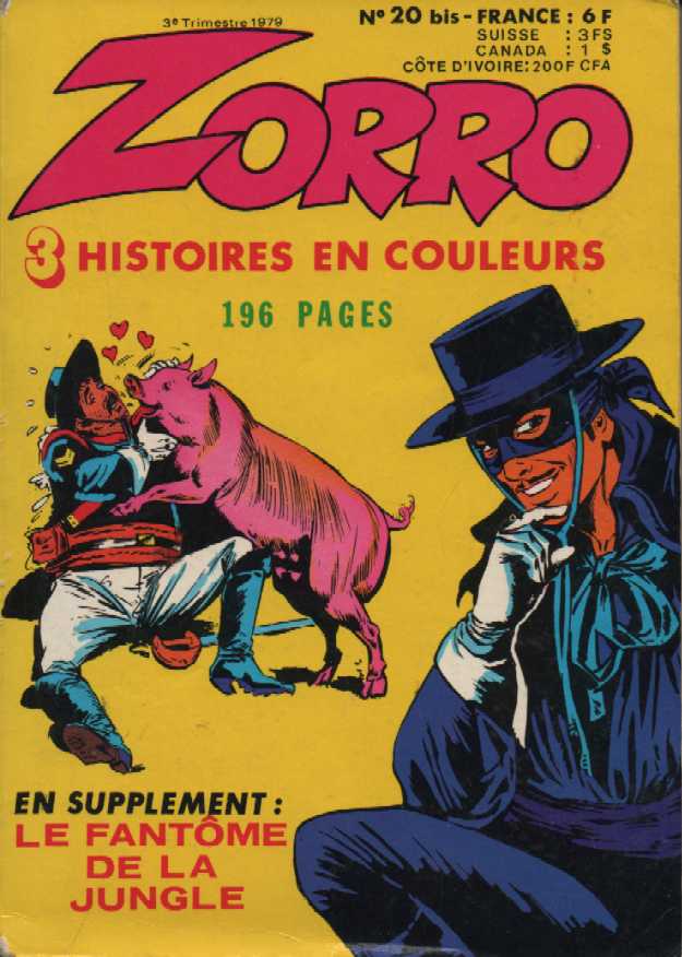 Scan de la Couverture Zorro Nouvelle Serie SFPI n 20